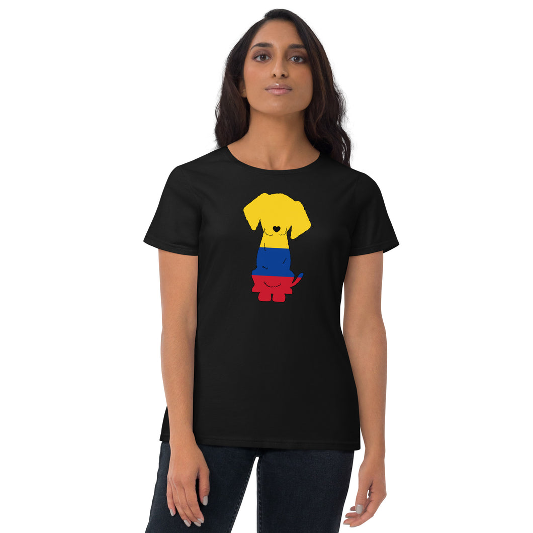 Perrito- Camiseta de manga corta para mujer